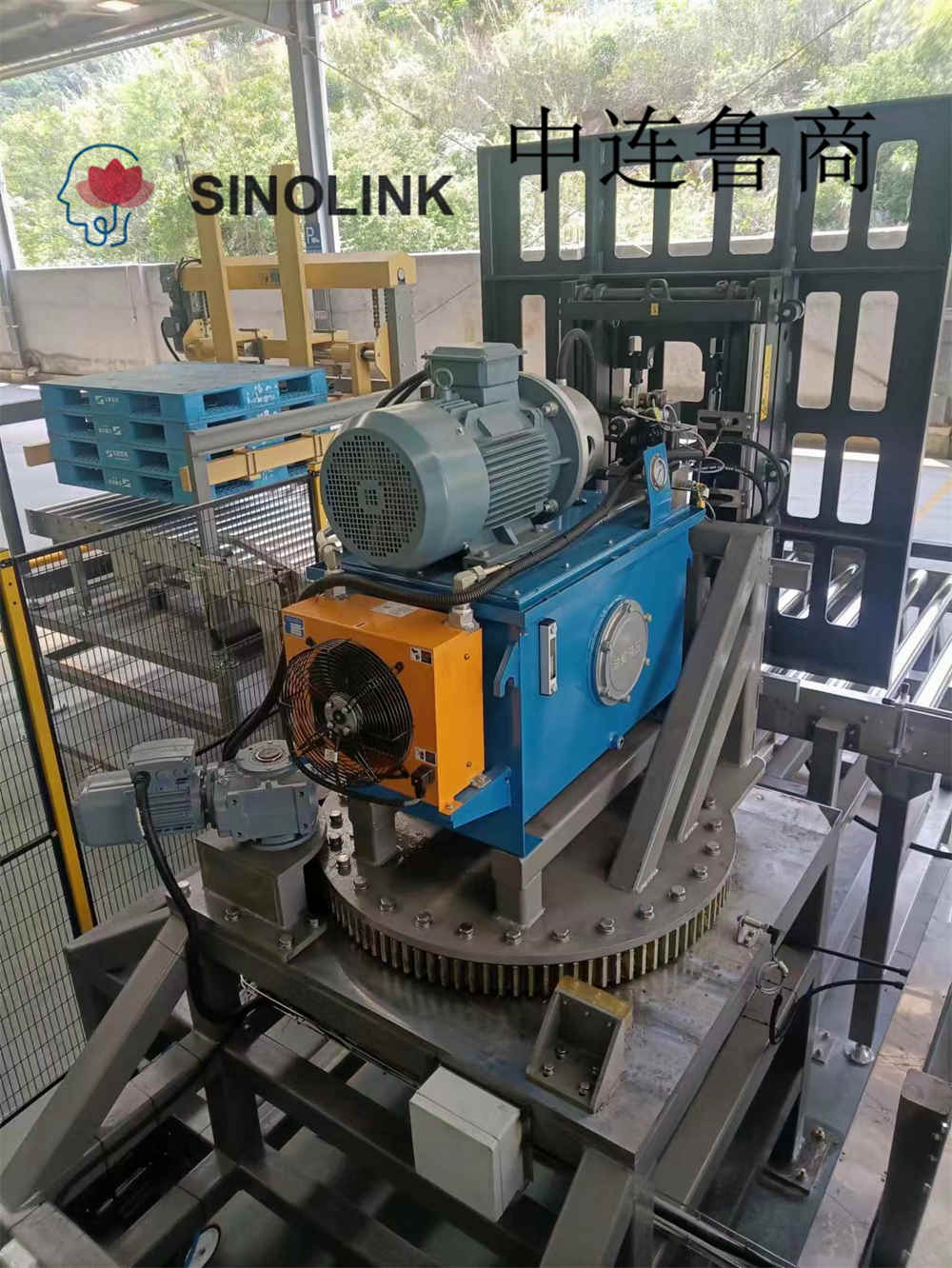 Pusteur de type de séparation de cargaison palettisée entièrement automatique