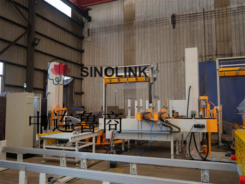 Machine d'emballage en ligne de palette de protection de coin de papier étendue automatique