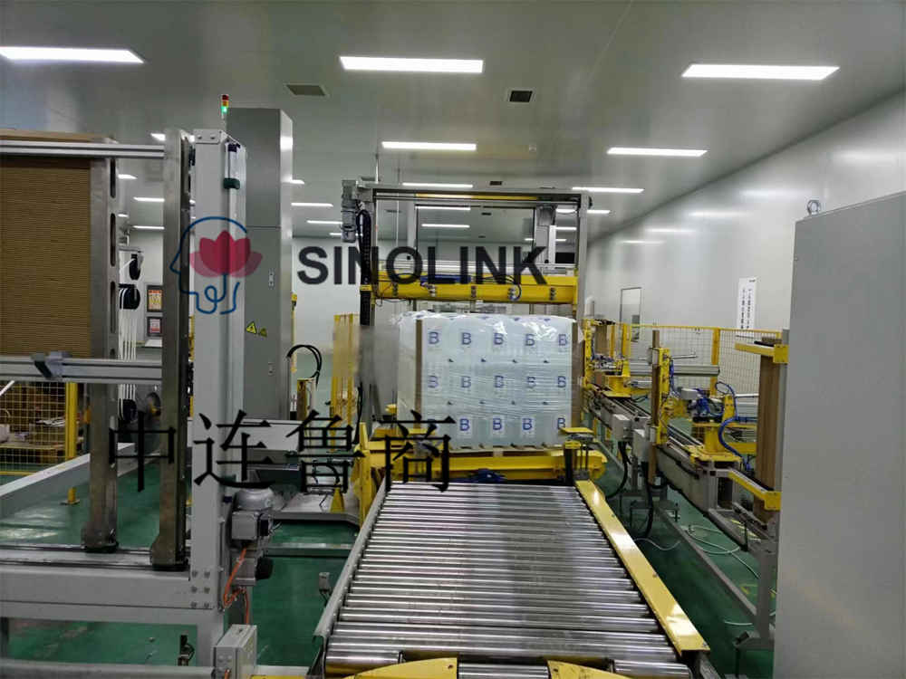 Machine d'emballage en ligne de palette de protection de coin de papier étendue automatique