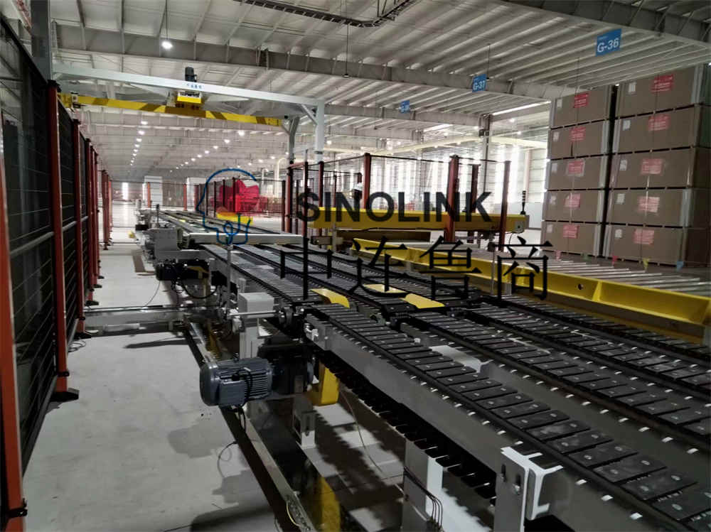 Panneaux de gypse (panneaux de construction, panneaux artificiels, etc.) Système d'emballage d'emballage entièrement automatique à six faces