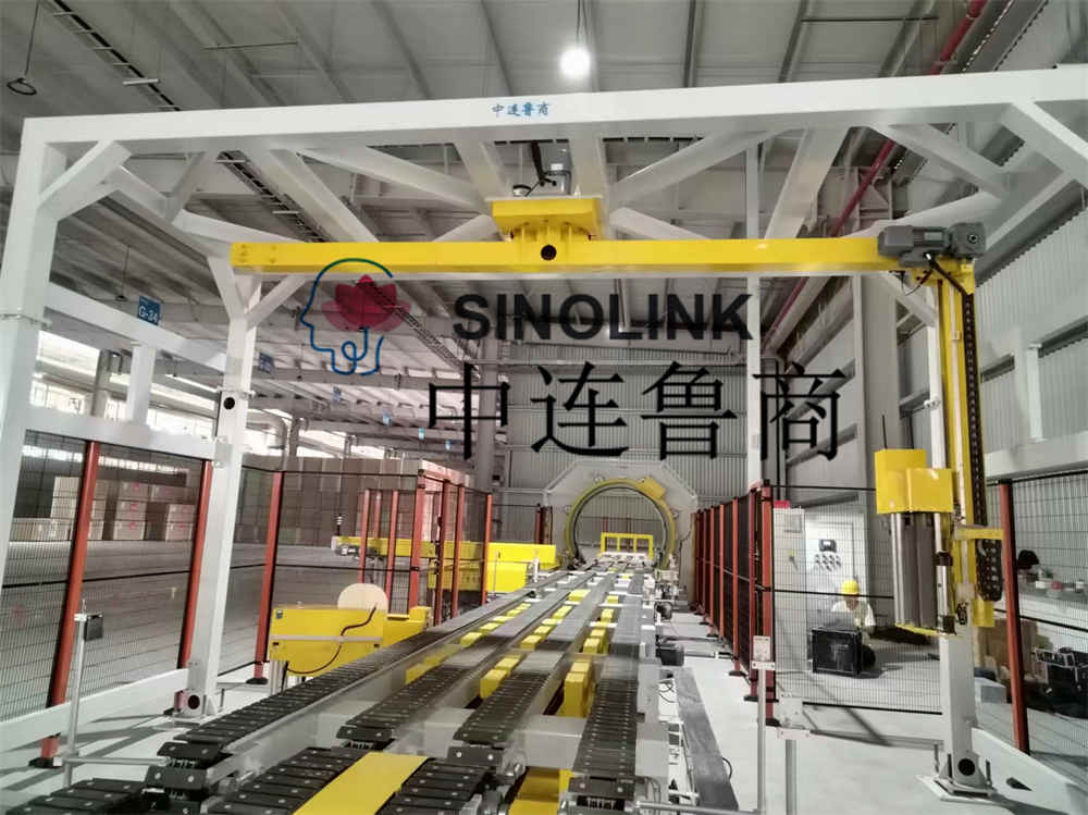 Panneaux de gypse (panneaux de construction, panneaux artificiels, etc.) Système d'emballage d'emballage entièrement automatique à six faces