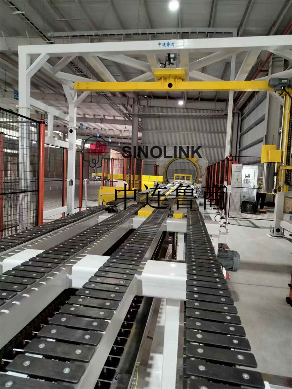 Panneaux de gypse (panneaux de construction, panneaux artificiels, etc.) Système d'emballage d'emballage entièrement automatique à six faces