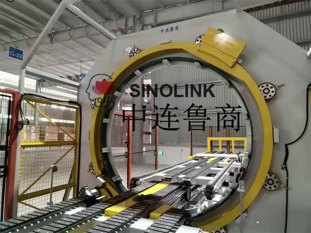 Panneaux de gypse (panneaux de construction, panneaux artificiels, etc.) Système d'emballage d'emballage entièrement automatique à six faces Panneaux de gypse (panneaux de construction, panneaux artificiels, etc.) Système d'emballage d'emballage entièrement automatique à six faces